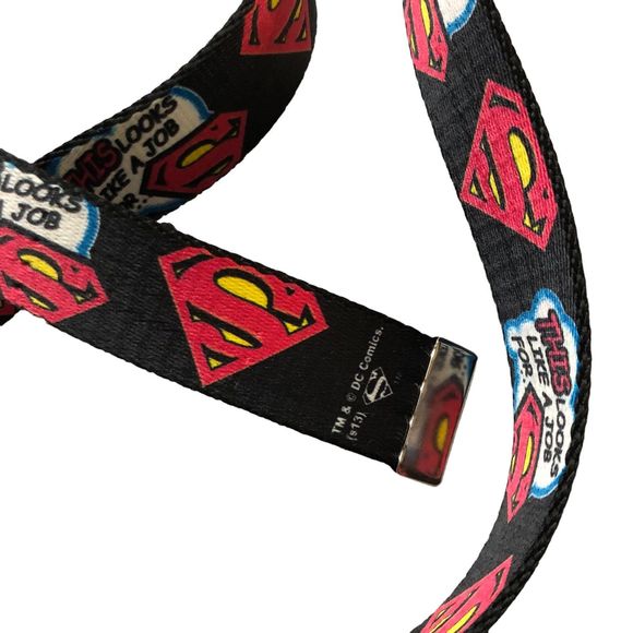 Superman DC Comics Belt, Buckle Down Web Belt, Adjustable, Seat Belt Style SZ 13 - Picture 4 of 11